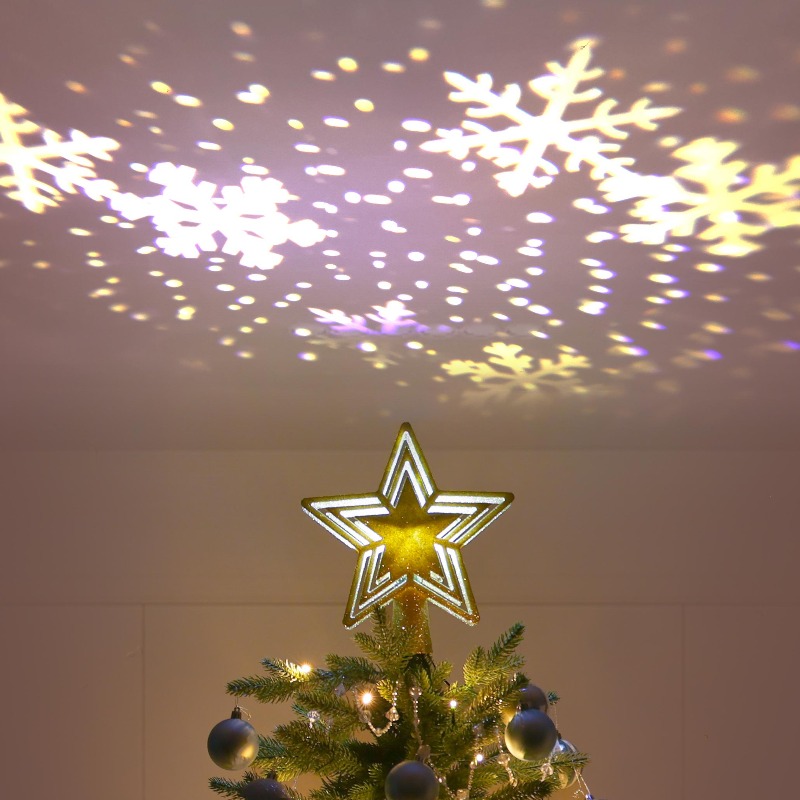 Star Tree Topper - LED Projeksiyonlu Ağaç Tepesi Süsü Yıldız