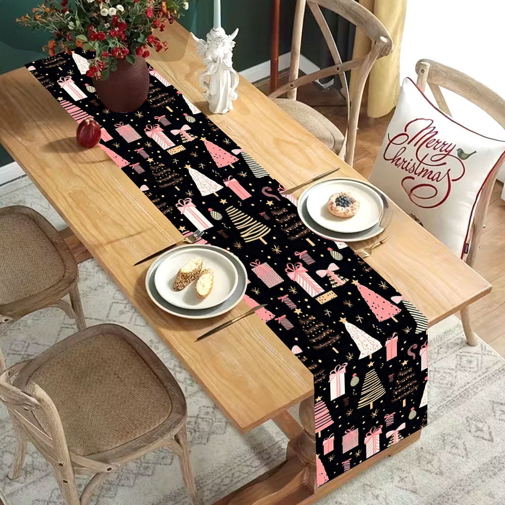 Noel Masa Örtüsü Pembe Noel Ağ - Christmas Table Runner incelemesi ve fiyatı
