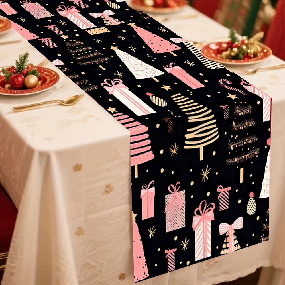 Noel Masa Örtüsü Pembe Noel Ağ - Christmas Table Runner incelemesi ve fiyatı