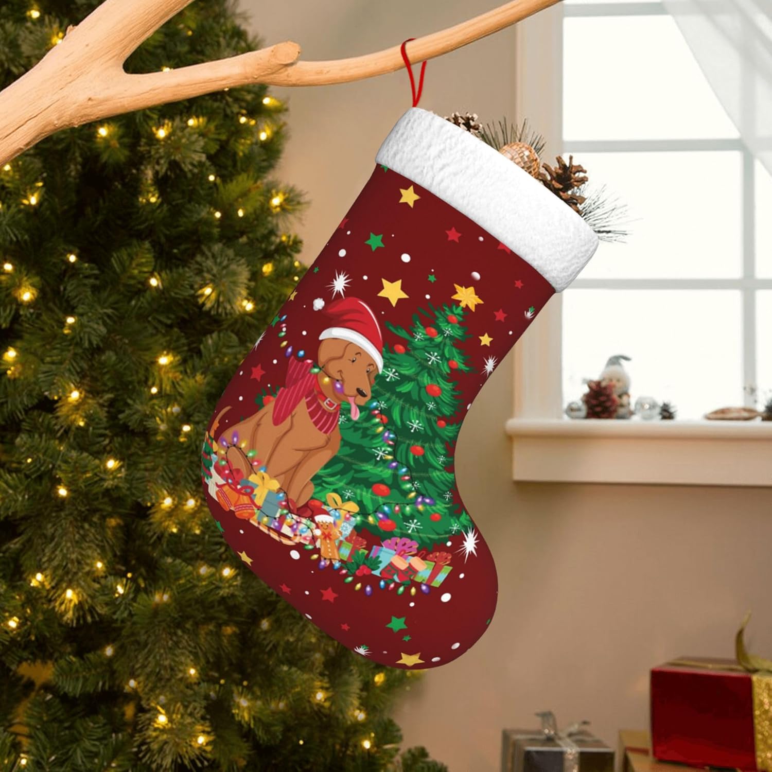 Noel Köpek Işık Tasarımlı 45 c - Christmas Stocking Hanging incelemesi ve fiyatı
