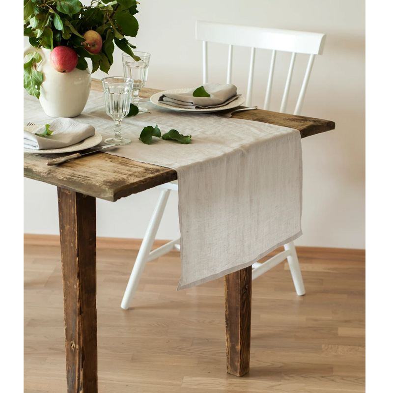 %100 Keten Taşlanmış Masa Örtü - Christmas Table Runner incelemesi ve fiyatı